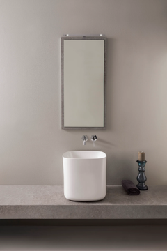 MOON - Countertop square ceramic washbasin by Scarabeo Ceramiche - view 3